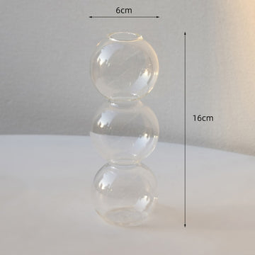 Nordic Glass Bubble Vase INS Flower Arrangement Modern Creative Spherical Flower vases Home Decoration Birthday Gift Pots